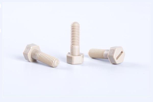 PEEK hexagonal slotted screw
