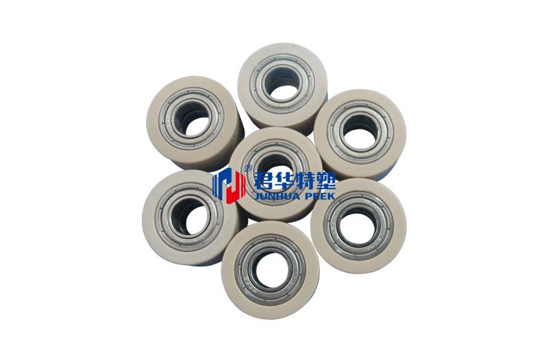 PEEK rollers for beverage filling industry