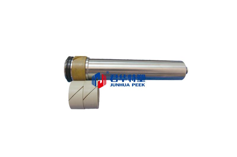 PEEK guide wear sleeve replaces modified PTFE and is used on the plunger rod