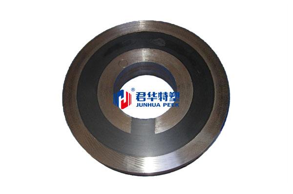 PEEK inlaid injection molded wear-resistant disc