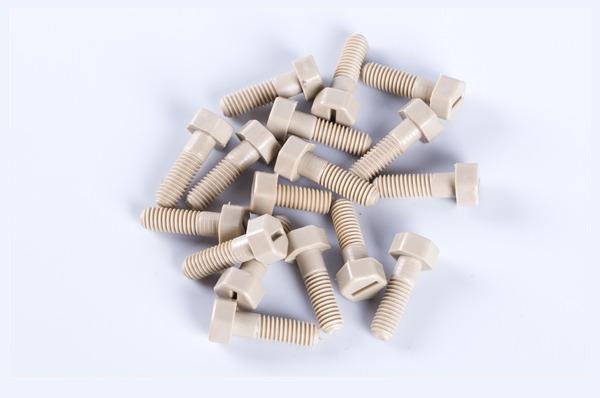 M3 PEEK hexagonal slotted screw