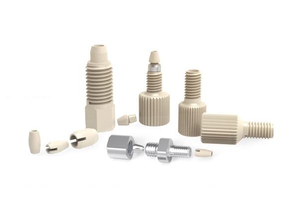 PEEK split two-way fastening high pressure connector